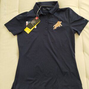 NEW Women's SMALL DURHAM BULLS Baseball UNDER ARMOUR HEATGEAR UPF 50 Polo Shirt